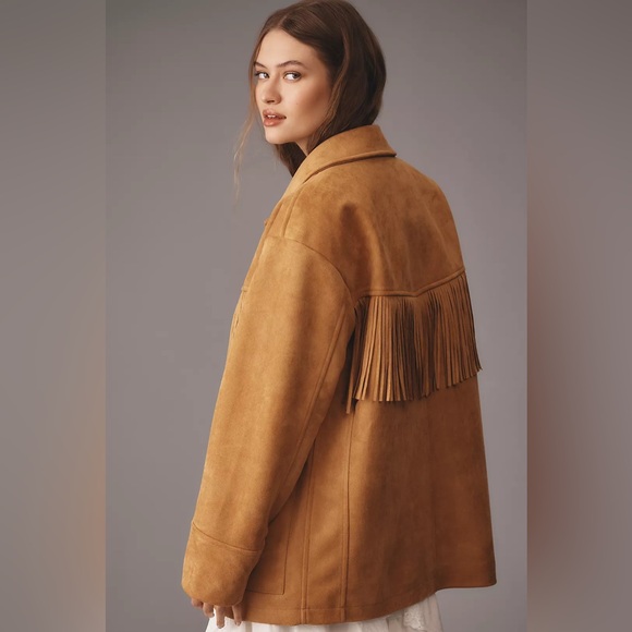 Anthropologie Pilcro Faux-Suede Fringe Jacket - Picture 6 of 15
